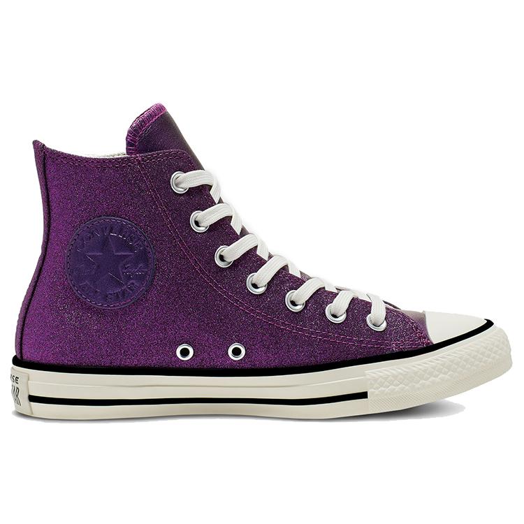 Converse Блестящие Металлы Chuck Taylor All StarВысокие Кожаные Фиолетовые Женские 565824C