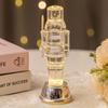 Clear Modern Nutcrackers Soldier Figurine with LED Desk Decors For Christmas Holiday Homes Party Decoration Gifting