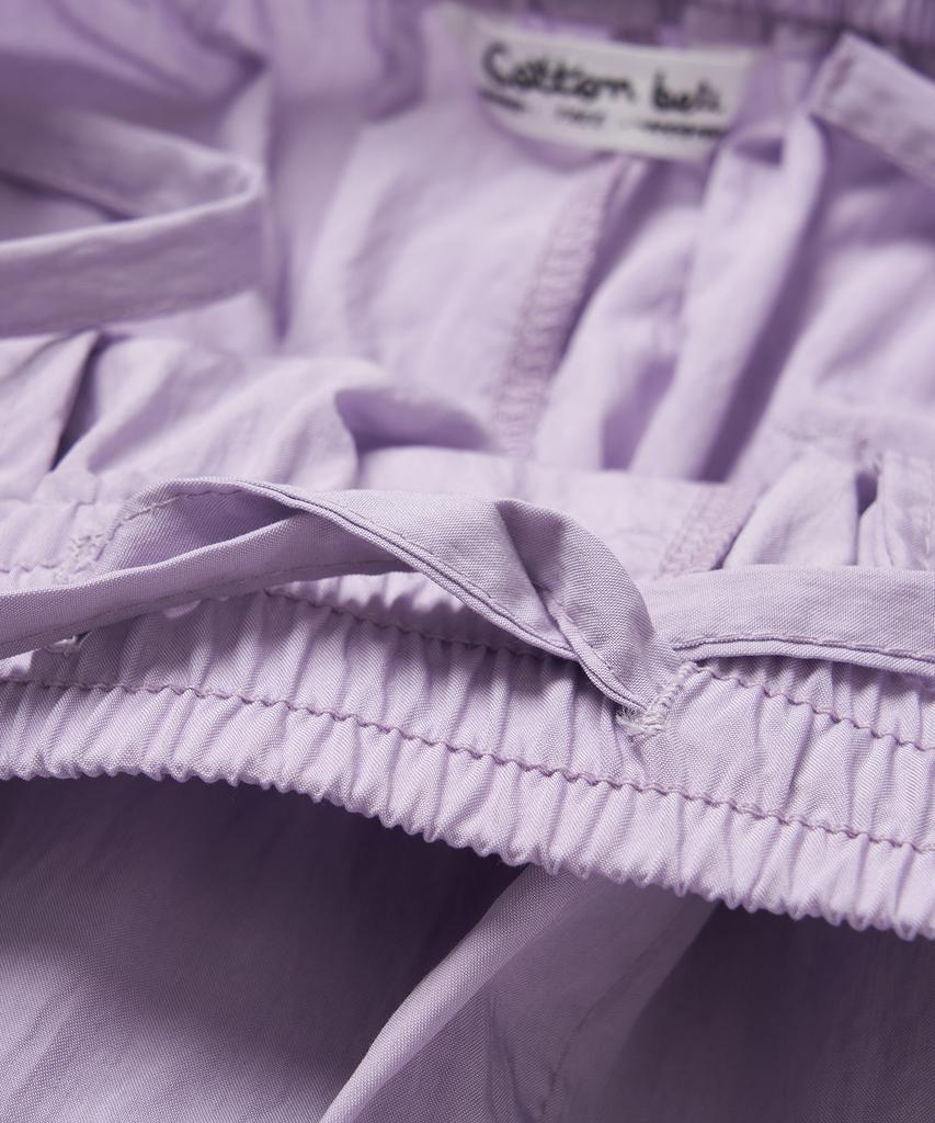 COTTON BELL Elastic Waist Relax Pants - Light Purple