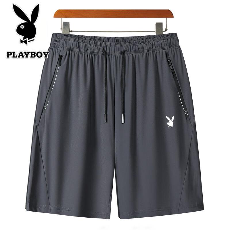 PLAYBOY Мужские дышащие повседневные шорты из ледяного шелка