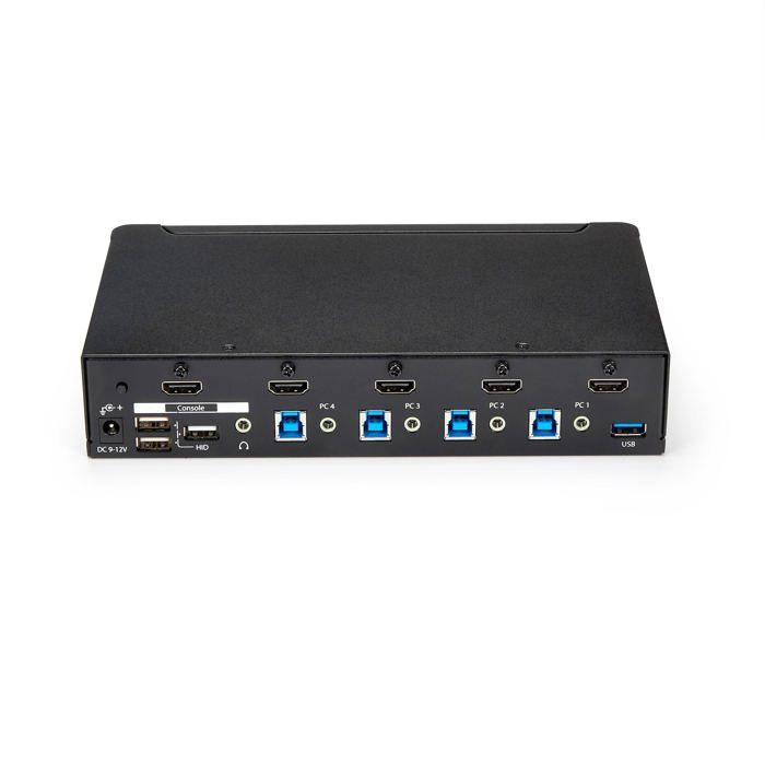 Commutateur KVM USB HDMI À 4 Ports - STARTECH - Commutateur Écran Clavier Souris HDMI Avec Hub USB 3.0 Intégré