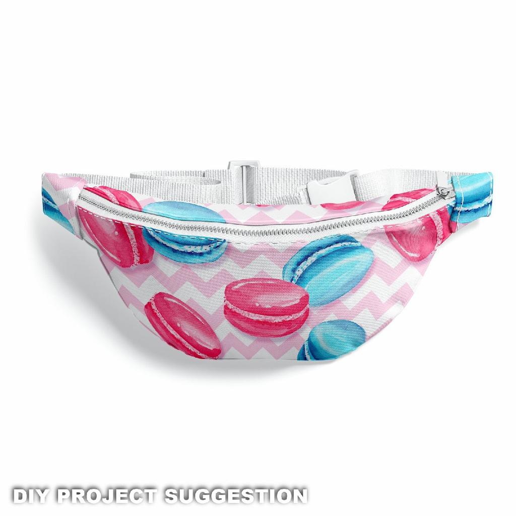 Outdoor Dekostoffe Oxford - Motiv Rosa Blaue Makronen I Dx202