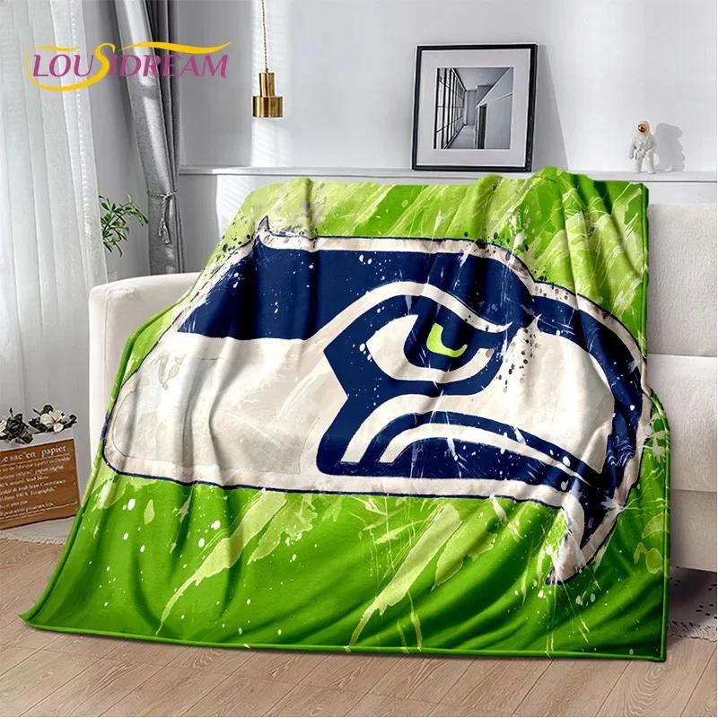 3D American Football Rugby Team Soft Flannel Blanket for Beds Bedroom Sofa Picnic,Throw Blanket for Cover Outdoors Leisure Gift