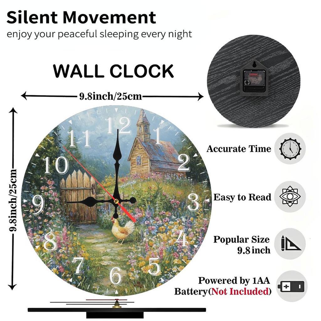 Eco-Friendly 25x25cm Wood Wall Clock Made from Sustainable Materials