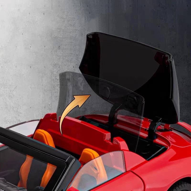 1/24 Mercedes-Benz SL63 Sports Car Alloy Scale Car Model Diecast Metal Sound and Light Collection Children Toy Miniature Car Vehicle