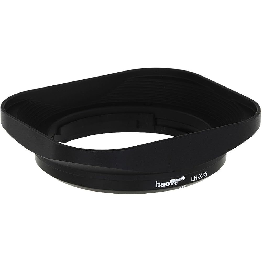 Haoge LH-X35 Bayonet Metal Square Lens Hood Shade for Fujifilm Fujinon XF 35mm F2 R WR (XF35mmF2), XF 23mm f2 R WR (XF23mmF2), and XC 35mm F2 (XC35mmF