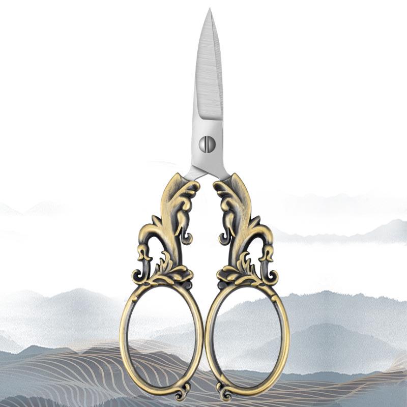 Embroidery Scissor Tailor'S Scissors Electroplated Retro Small Scissors DIY Apparel Sewing Supplies Arts&Crafts Office Scissors