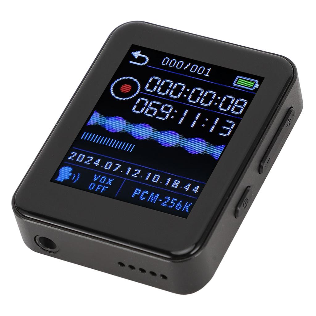 Диктофон с активацией голосом, шумоподавлением, HD, с таймером, MP3-плеер, автоматическое сохранение записи голоса при выключении