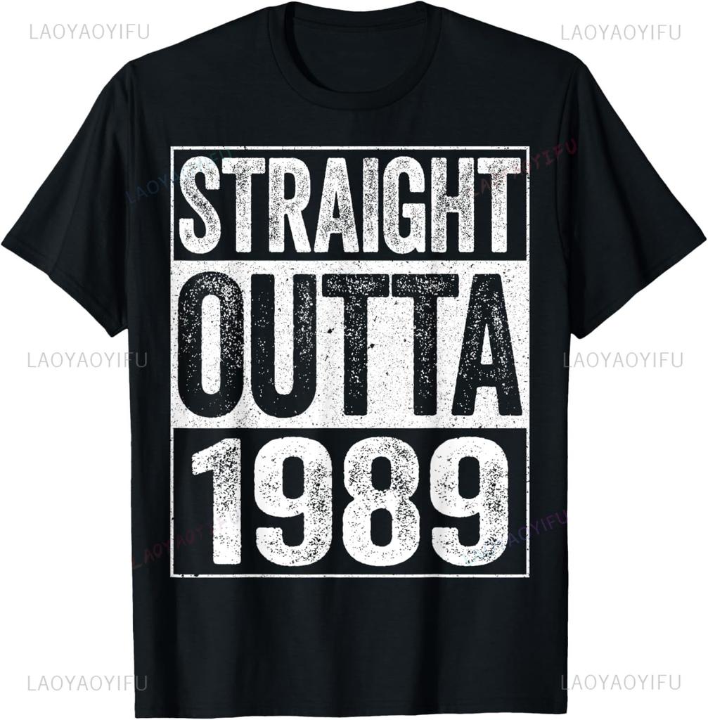 Vintage 36th Birthday Decorations Vintage Class of 1989 36 Years Old TShirt Graphic T Shirts Individuality Couple Ropa Hombre