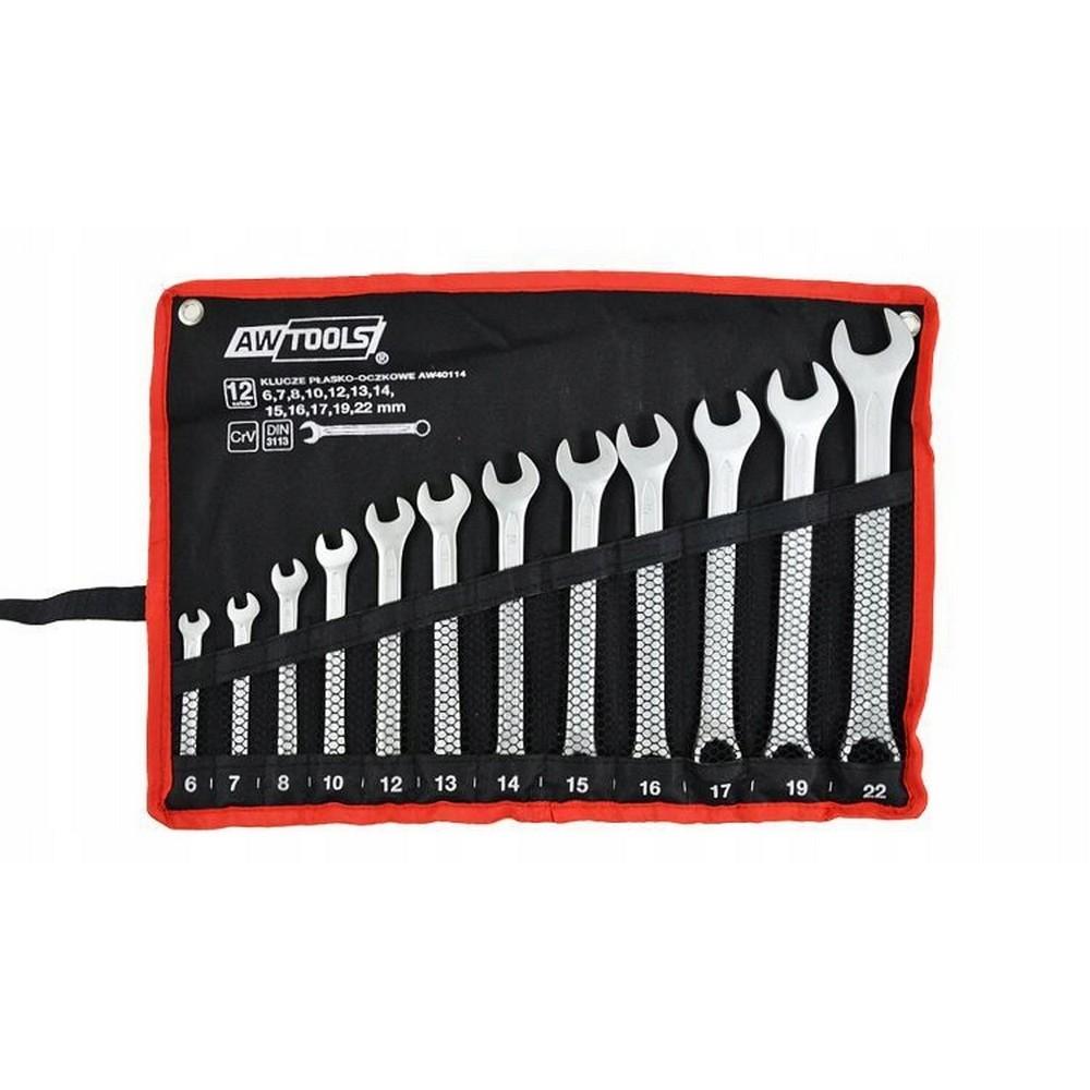 AW Tools Black Line Combination Spanner Set (Pack of 12)