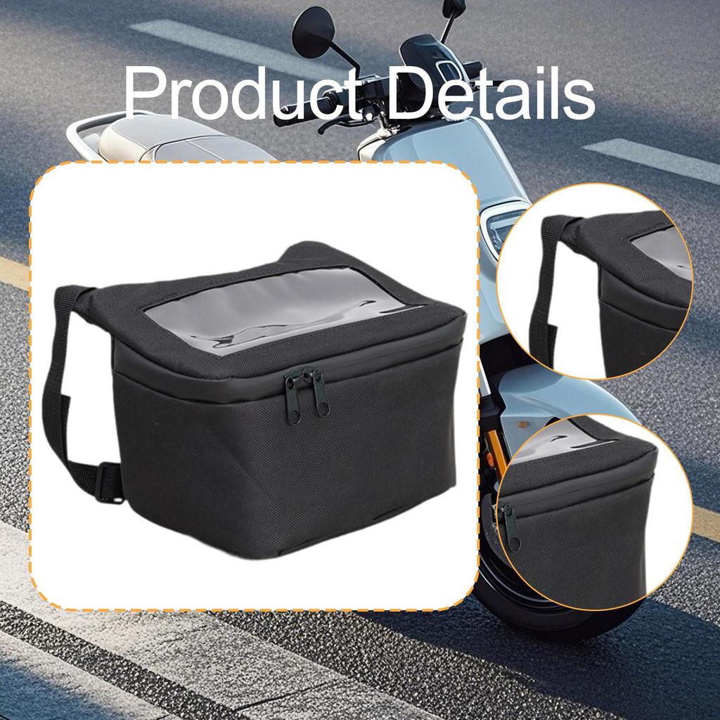 Front Bag Motorcycle Handlebar with Rain Cover Rainproof Universal Saddlebag for