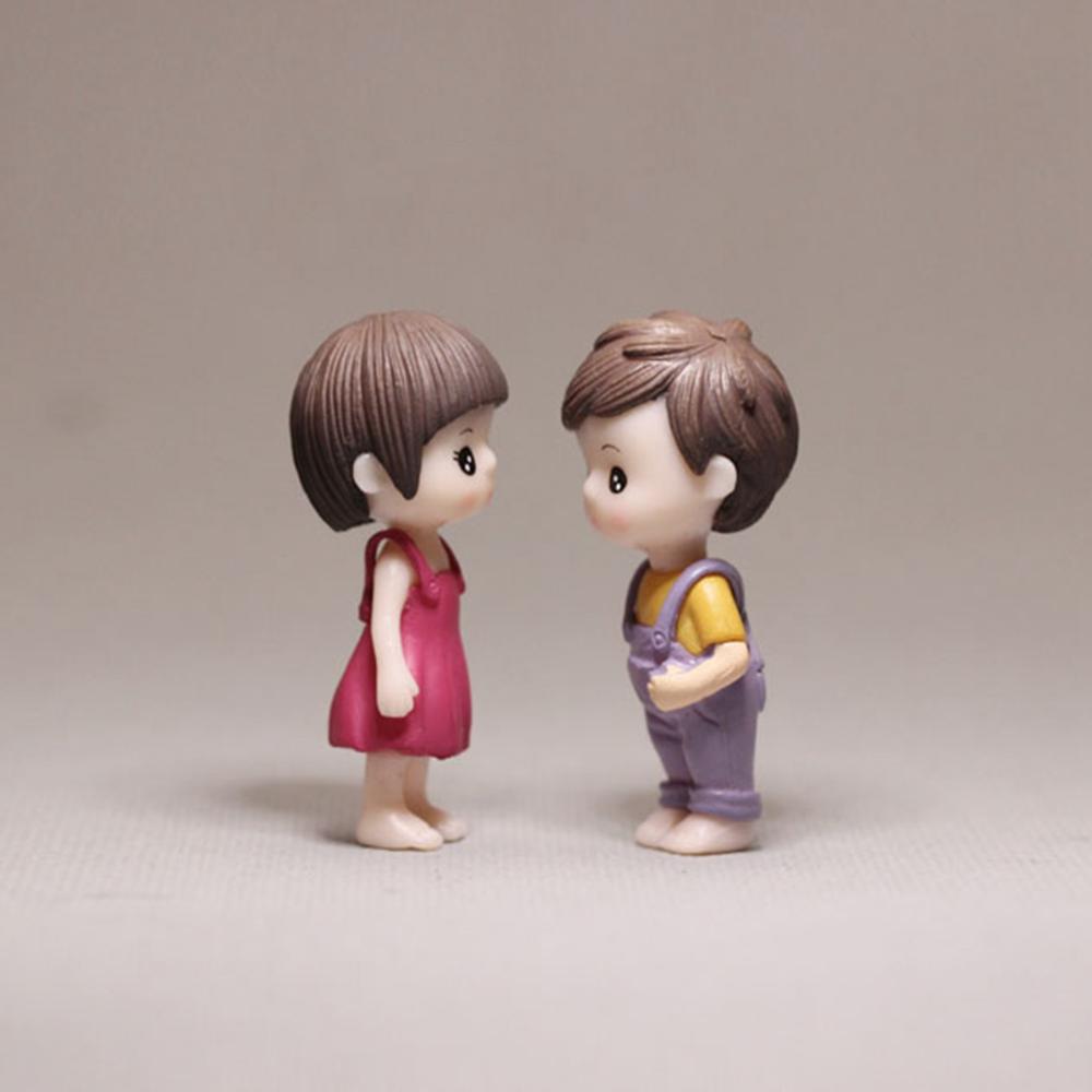 Бонсай Мини Сказочный Сад Кукла Поделки Пары Фигурки Маленькие Влюбленные Миниатюрный Мальчик Девочка Украшение