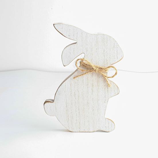 Кролик орнамент милый пасхальный DIY мультфильм животных стиль счастливый деревянный кролик ремесла украшения детский подарок