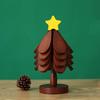 3/4Pcs Christmas Tree Trivets for Hot Dishes Tree Shape Bamboo Potholder with Holder for Pans Bowls Plates Teapots Coasters Home Table Decor