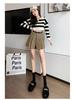 High-Waisted Corduroy Wool Pleated A-Line Skirt Pants for Women - Versatile Winter 2025 Fashion