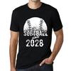 Men’s Vintage Tee Shirt Graphic T Shirt Softball Since 2028 Deep Black