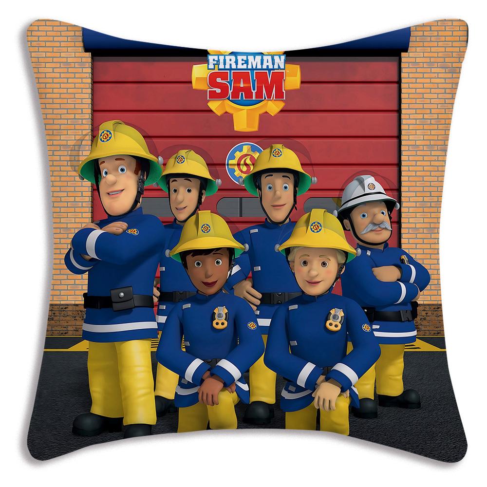 Anime For Firemans S-Sam Pillow Covers Cartoon Sofa Decorative Home Double-sided Printing Short Plush Cute Cushion Cover
