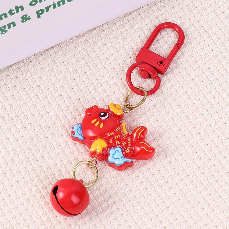 1 шт. брелок для ключей «Пробуждение льва по лунному году», карта удачи, китайский узел кои, кулон, сумка на удачу, милый брелок