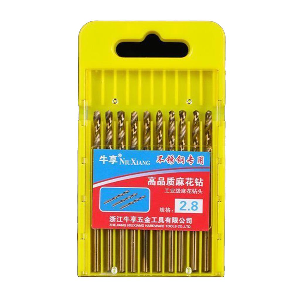 M43 Cobalt Containing Fried Dough Twists Drill High Speed Steel Straight Shank Stainless Steel Fried Dough Twists Drill