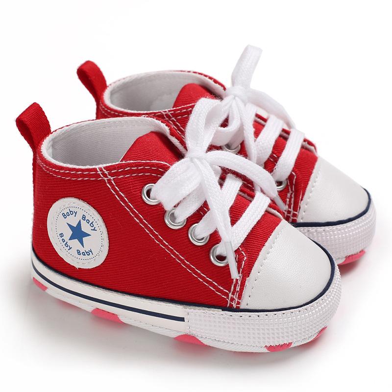 Soft Sole Star Canvas Baby Shoes, Spring/Autumn Style, for 0-1 Year Old