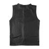 Мужской летний жилет больших размеров из матовой блестящей кожи без рукавов, спортивный повседневный жилет