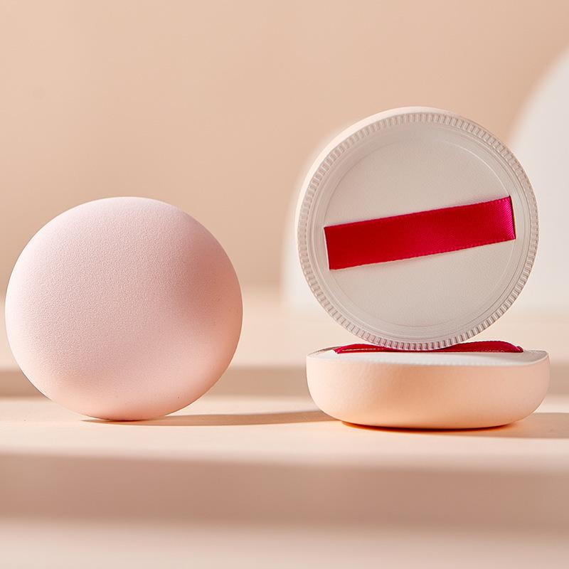 Японская губка для макияжа Marshmallow двойного назначения: Пуховка Air Cushion Powder Puff для сухого и влажного нанесения