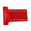 Amleso T-Shaped Ruler, 1mm Hole Spacing, Woodworking Scriber, Carpenter's Marking Tool, Template, Red