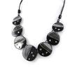 [H9079] - Designer Necklace 'Nora' Gray Black