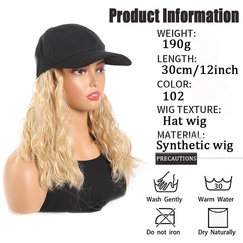 Ежедневная бейсбольная кепка Copa America, короткий рулонный парик, синтетический парик, регулируемый размер, женский парик, подходящий для различных случаев