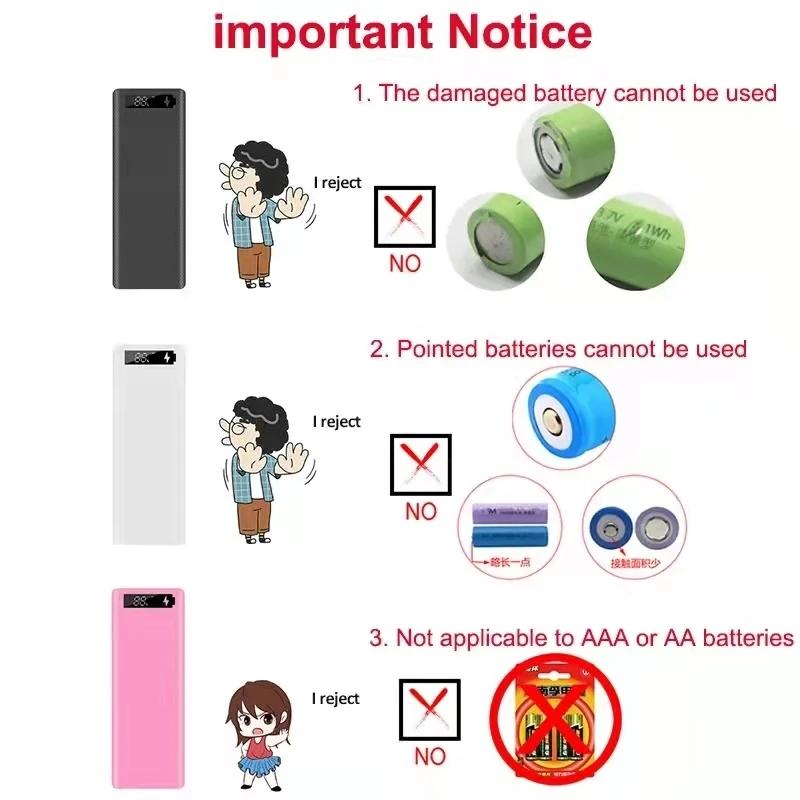 Сделай сам корпус для аккумуляторов 18650 для повербанка, коробка для хранения аккумуляторов повербанка, корпус для зарядки, 8X 10X 18650, интерфейс Type-C