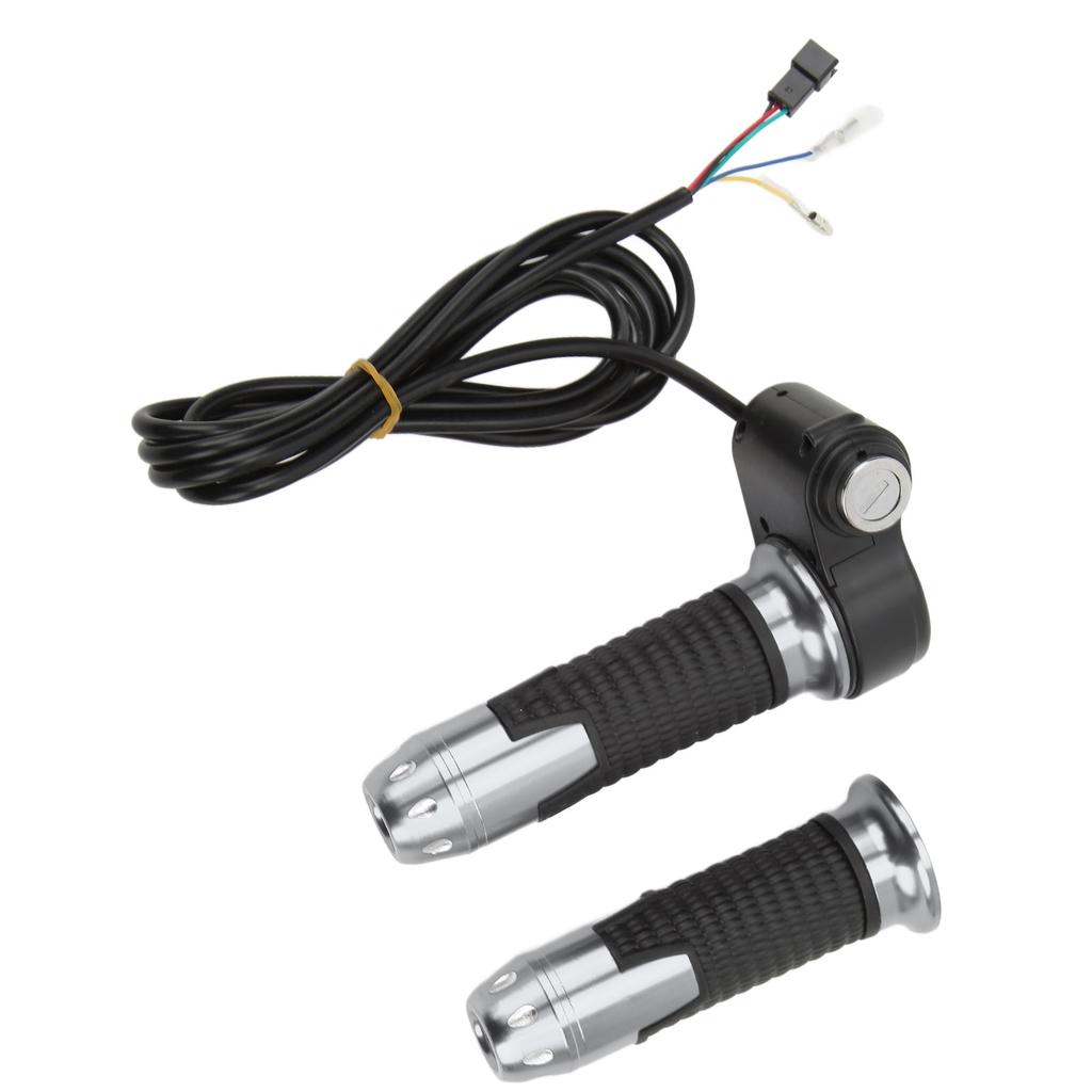 1 Pair 12V?99V Throttle Grips Universal Twist Throttle Accelerator Grip Handlebar with Keys for