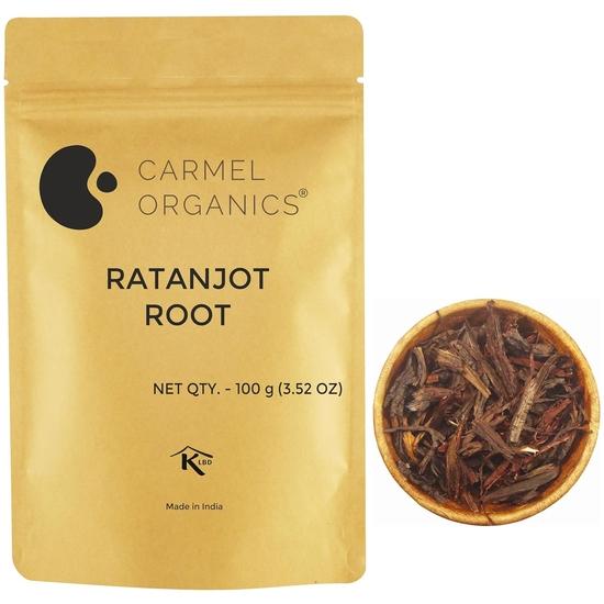 CARMEL ORGANICS Корень Ратанджот 100 грамм | Alkanna Tinctoria Для кулинарии, от выпадения волос, для роста волос, для кожи| Без добавления консервантов и добавок