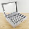 Earring Box Dust-proof Divided Grids Furry Surface Ring Bracelet Display Organizer for Home