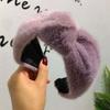 Ornament Faux Fur Hair Accessories Winter Warm Hair Bands Headwear Knot Headbands Plush HairHoop