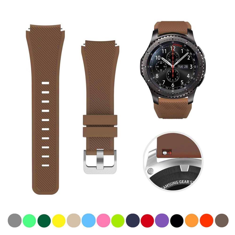 Ремешок 20 мм 22 мм для Samsung galaxy watch4 44 мм/40 мм 5 pro active 2 Gear s3, силиконовый браслет Correa, браслет Huawei Watch gt2/3/2e