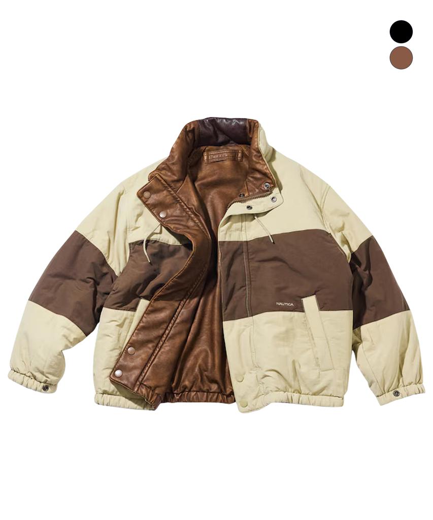 Nautica Faux Leather Nylon Reversible Blouson Jjk1135