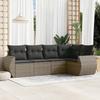 VidaXL Garden Lounge Set with Cushions 5 Pcs, Patio Sofas, Patio Furniture Set, Outdoor Furniture, Grey 3221329