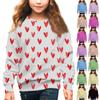Девочки Круглый вырез Пуловеры для детей День святого Валентина Печатные топы