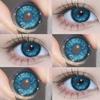 Eyeshare Cosplay Colored Contact Lenses 1pair Colorful Contact Lenses Blue Anime Contacts Halloween Makeup Purple Lenses Yearly