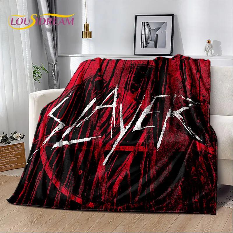 Slayer Heavy Metal Band Plush Flannel Throw Blanket for Bedroom Living Room Sofa Picnic Warm and Cozy for Kids and Adults