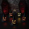 Glowing LED Light Up Witch Hat Hanging Light Hollow Out Hanging Holiday Decor Light Outdoor Tree