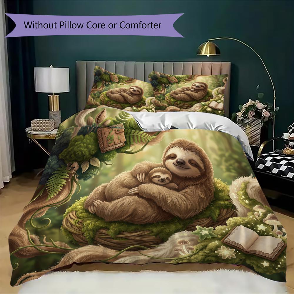 Fantasy Owls Art Pattern Bedding uilt Set uilt Cover Pillowcase Home Decoration Birthday Gift (1 * duvet cover + 2 * pillowcase without core)