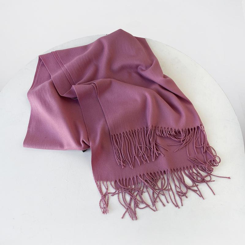 Wholesale autumn and winter warm scarf cashmere solid color gift scarf shawl new imitation cashmere scarf women