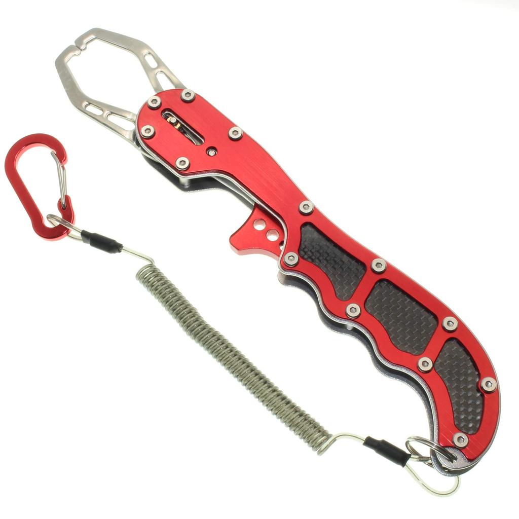 1091 Fish Carbon Fiber Fish Grip (Iregui) Grip, Pistol-Shaped (Red)