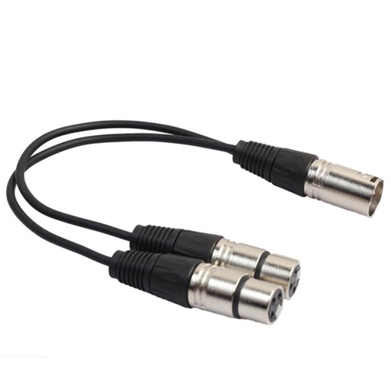 3-контактный XLR Male To Dual XLR Female Y Splitter Аудио Адаптер Кабель Для Микрофона
