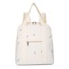 Embroidered Baby Handbag Large Capacity Soft Padded Shoulder Bag Stylish Nylon Backpack for Baby Bottles & Diapers