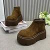 Модная платформа Женские ботильоны на плоской подошве Модная обувь Зимний дизайнерский женский повседневный 2025 Новинка Платье Уютный Готический бренд Челси Ботас Мухер