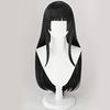 Heat-Resistant Cosplay Wig, Second Castle, Black, Long Straight Hair, Cosplay Prop, Halloween Costume Wig + Bonus Wig Net