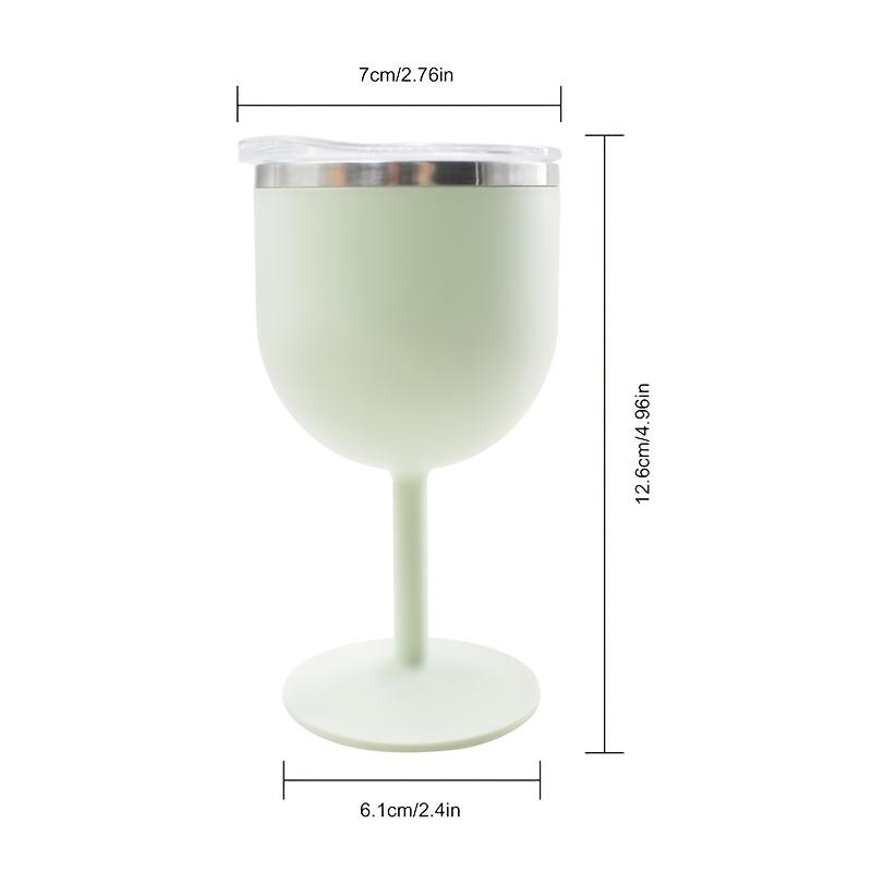 1Pc, 4oz High Aesthetic Value Water Cup With A Tall Handle, 304 Stainless Steel Inner Lining, Transparent Lid, Available In Multiple Colors, Suitable