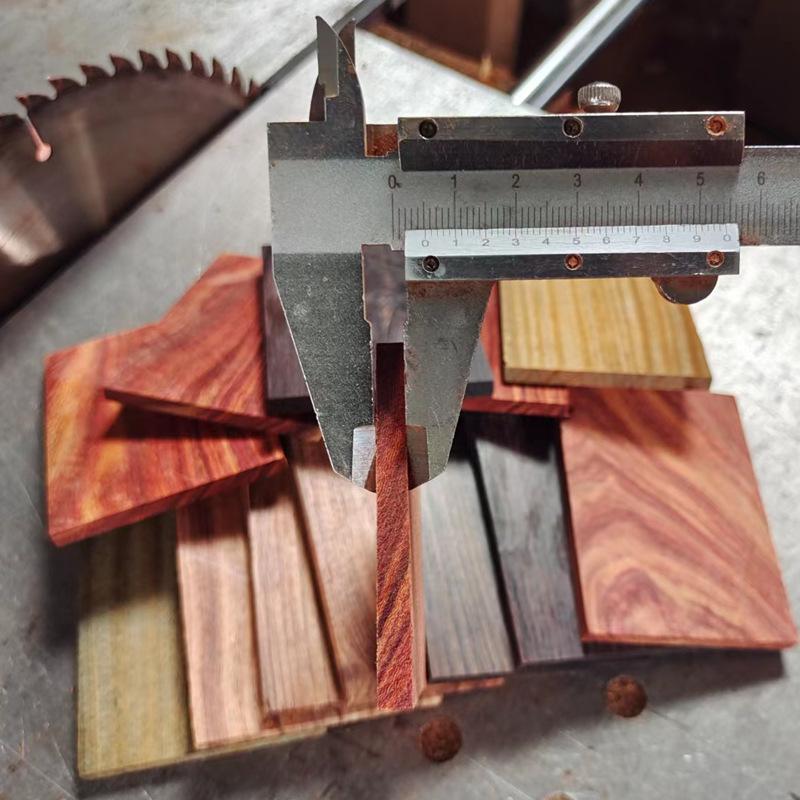 Rosewood Thin Sheet Blank Bookmark Material, Ebony Cocobolo Red Sandal Wood Slices Various Sizes for Sanding Polishing DIY